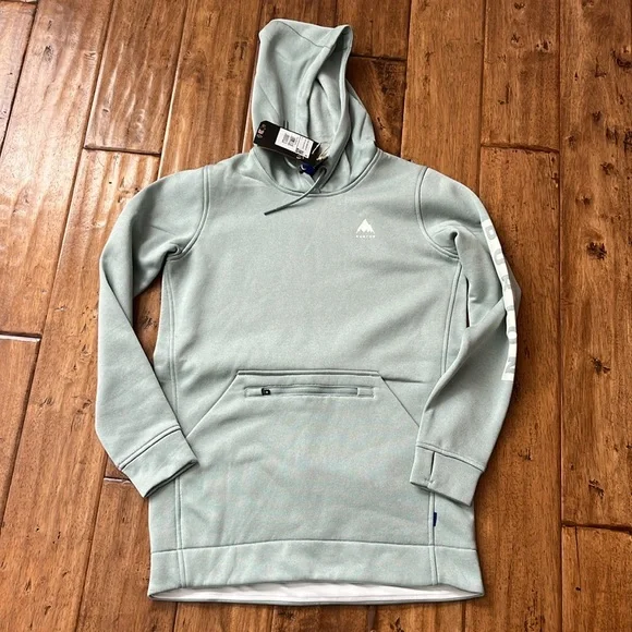 Burton Oak Fleece Green Pullover Sweatshirt (Long) Size Small - Picture 2 of 8